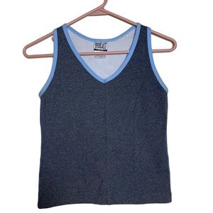 Everlast Medium Grey Blue Sports Bra Attached Tank